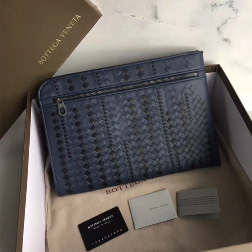 보테가 퍼시픽/토르말린 카프 클러치백 406021 네이비