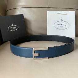 프라다 남성용 신상 벨트 PD-6111  네이비 은장