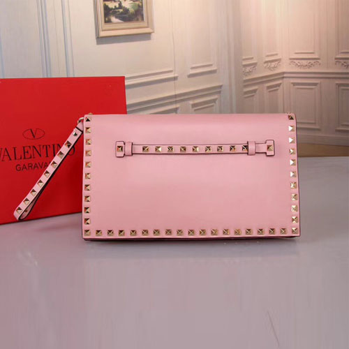 발렌티노 락스터드 미듐 클러치백 PW0B0399 핑크