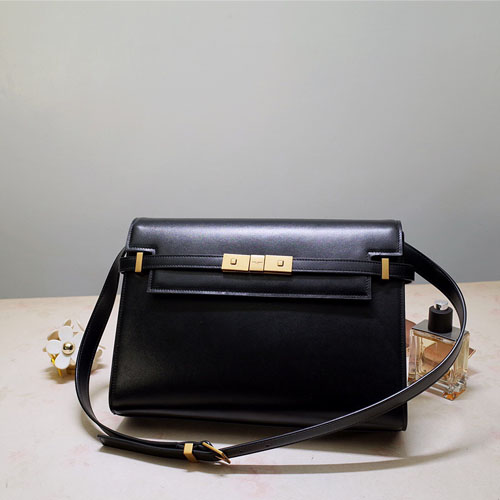 생로랑 맨하탄 숄더백 579271 민자 블랙 금장