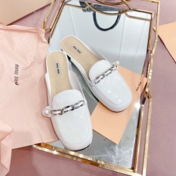 미우미우 신상 슬리퍼 57209 화이트