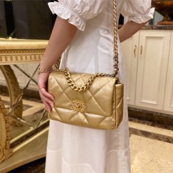  샤넬 CHANEL 19 스몰 플랩 백 AS1160 골드