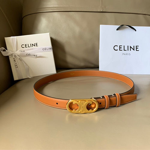 셀린느 신상 벨트 CE8001  브라운  금장