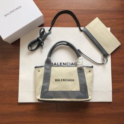 발렌시아가 스몰 사이즈 코튼 캔버스 339933 그레이