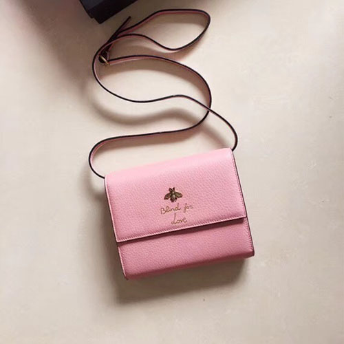 구찌 꿀벌 미니 크로스백 498097 핑크