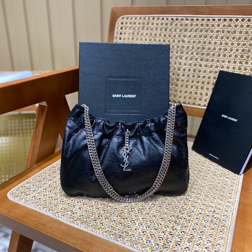 생로랑 체인 나파레더 호보백 681632 블랙