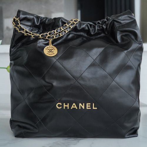  샤넬 22백 라지 숄더백 AS3262 블랙 금장