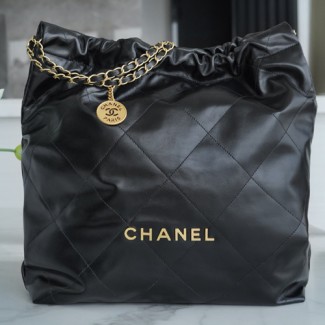  샤넬 22백 라지 숄더백 AS3262 블랙 금장