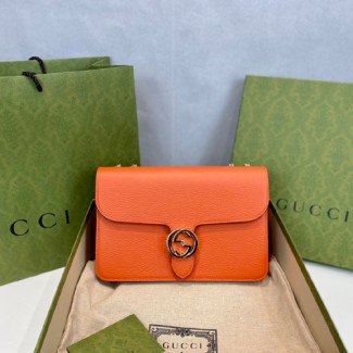 구찌 인터로킹 미듐 체인백 510303 오렌지