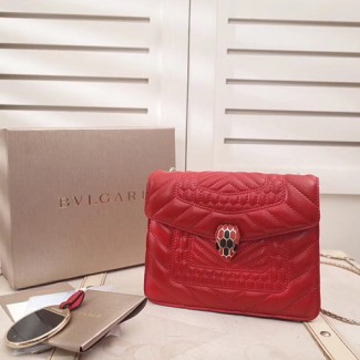 불가리 세르펜티 포에버 플랩 커버백 281693 레드