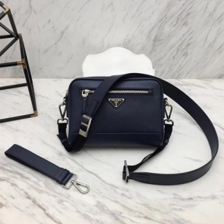 프라다 사피아노 크로스백 클러치백 2VH063 네이비