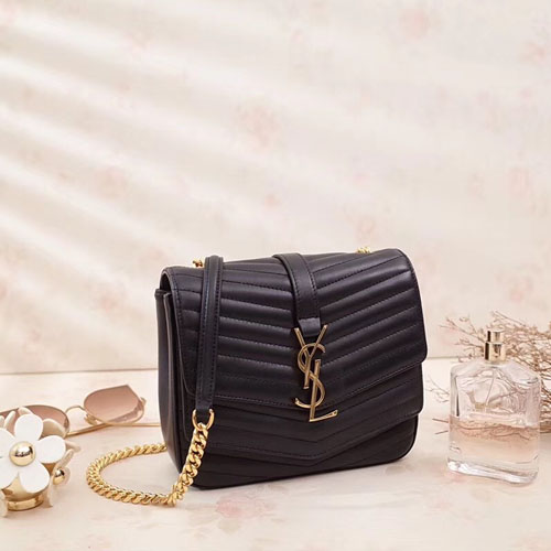 입생로랑 소프트-스트럭처 쉴피스 체인백 532662 블랙