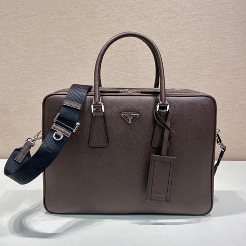 프라다 사피아노 서류가방 2VE022 갈색