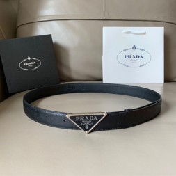프라다 남성용 신상 벨트 PD-6108 블랙 은장