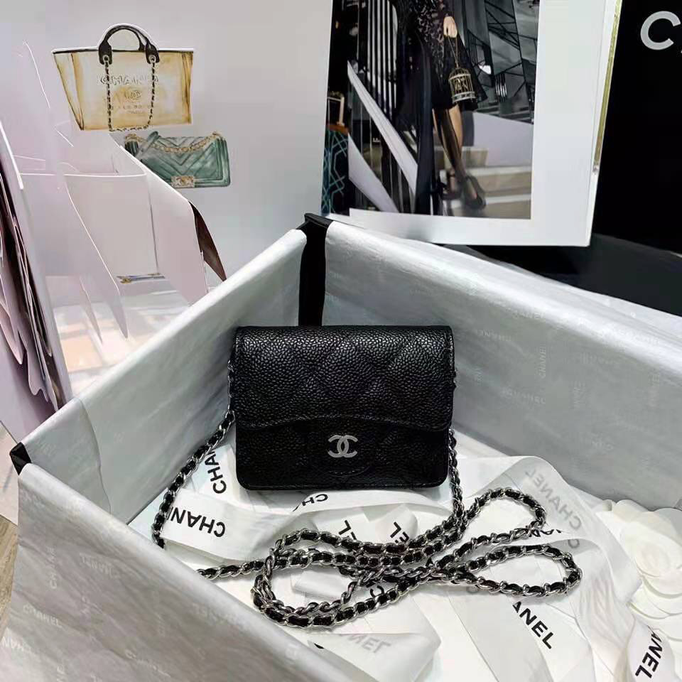 샤넬 체인 미니 카드 월렛 AS8889