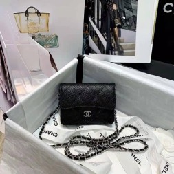 샤넬 체인 미니 카드 월렛 AS8889