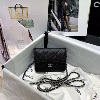 샤넬 체인 미니 카드 월렛 AS8889