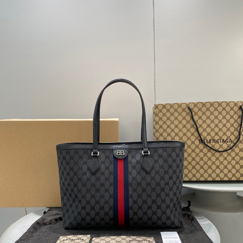 발렌시아가&구찌 코팅 캔버스 미듐 토트백 671370-4