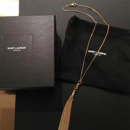 입생로랑 모노그램 미니 태슬 목걸이 470302 골드