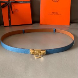 에르메스 신상  벨트 XTY182  블루 금장