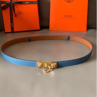 에르메스 신상  벨트 XTY182  블루 금장