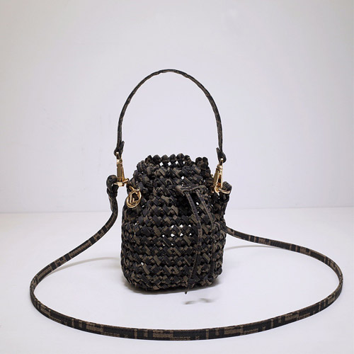 펜디 캔버스 몬트레조 버킷백 6F1891 브라운