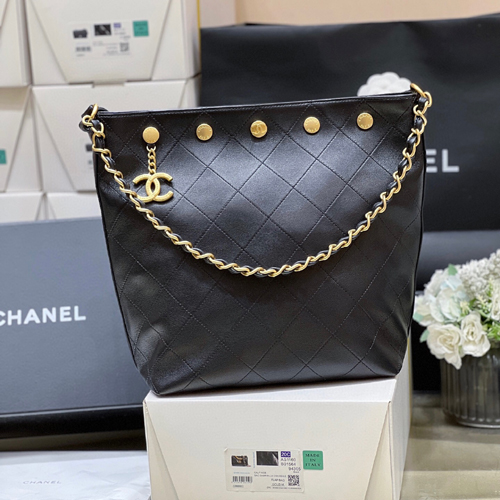 샤넬 라지 호보 버킷백 램스킨 AS5406