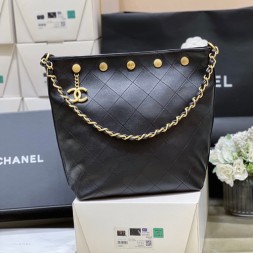 샤넬 라지 호보 버킷백 램스킨 AS5406