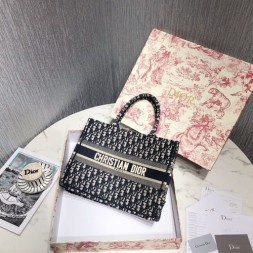 디올 미듐 북 토트백 M1296 네이비