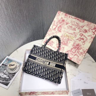 디올 미듐 북 토트백 M1296 네이비