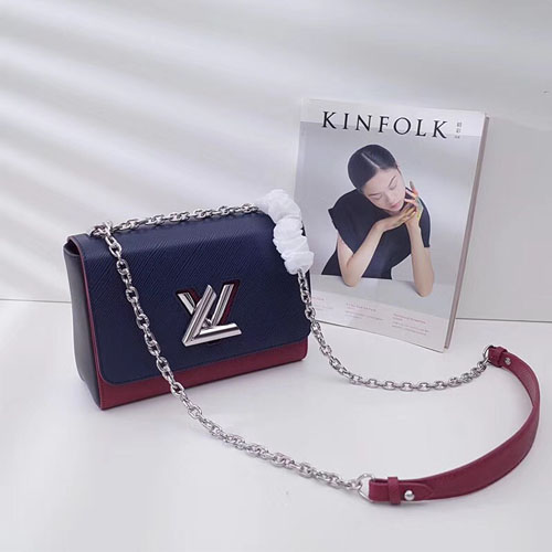 루이비통 신상 트위스트 MM M50280 네이비&버건디