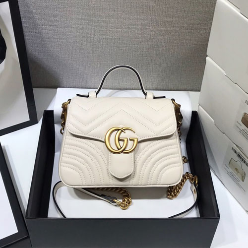 구찌 마몬트 미니 탑핸들백 547260 화이트