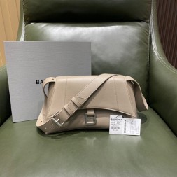 발렌시아가 아워글래스 숄더백 671353 베이지