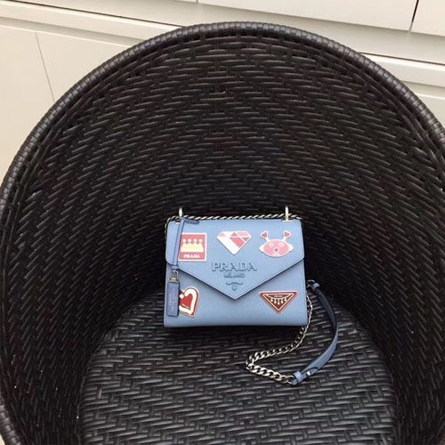 프라다 신상 사피아노 가죽 크로스백 1BD127 민트