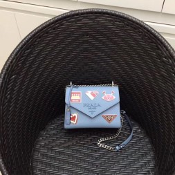 프라다 신상 사피아노 가죽 크로스백 1BD127 민트