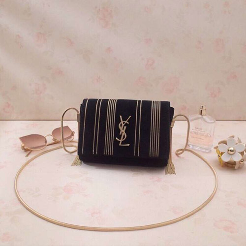 입생로랑 스터드 스웨이드 케이트 체인백 539213 블랙