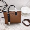 프라다 18S/S 가죽 토트백 1BA175 브라운