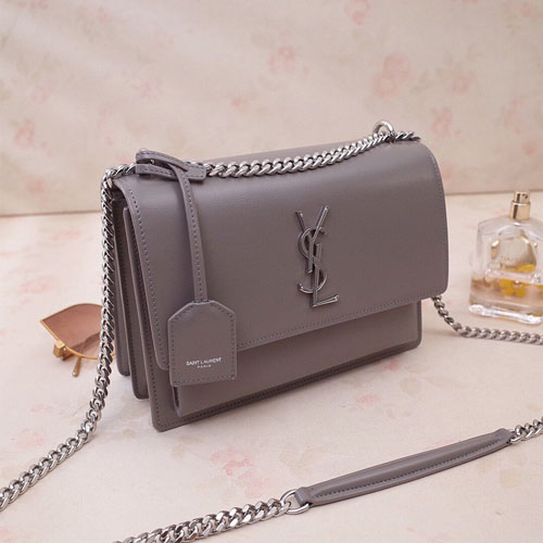 입생로랑 미디엄 선셋백 442906 그레이 은장