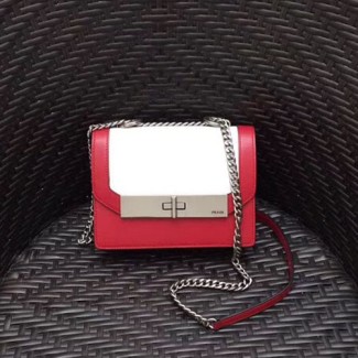 프라다 신상 가죽 숄더백 1BD156 레드&화이트