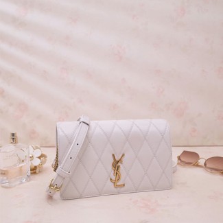 입생로랑 앤지 퀼팅 체인백 568906 화이트