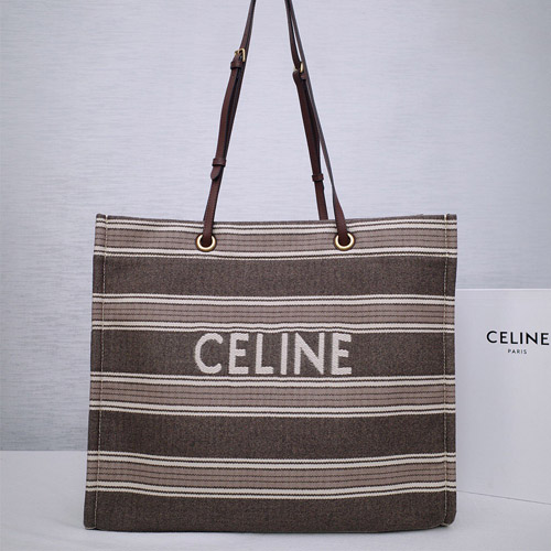 셀린느 스트라이프 자카드 카바스 스퀘어 토트백 192172