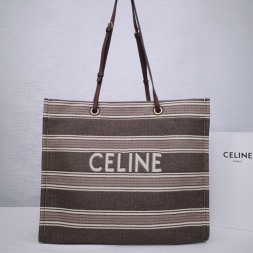 셀린느 스트라이프 자카드 카바스 스퀘어 토트백 192172
