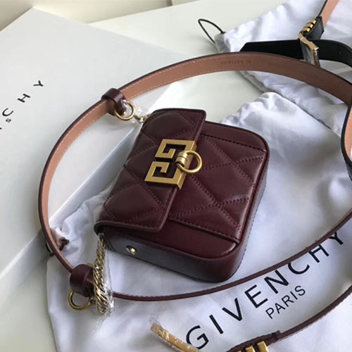 지방시 나노 포켓 벨트백 BB600 버건디