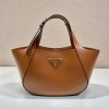 프라다 미디움 레더 토트백 1BG483 카멜