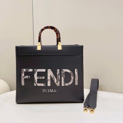 펜디 선샤인 미디엄 쇼퍼백 8BH386 블랙