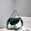 디올 DIOR OBLIQUE 자수 캔버스 새들백 M0446 그린