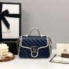 구찌 GG 마몽 미니 탑 핸들 백 547260 네이비
