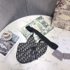 디올 남여공용 자카드 패브릭 새들백 1ADPO093 네이비