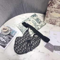 디올 남여공용 자카드 패브릭 새들백 1ADPO093 네이비