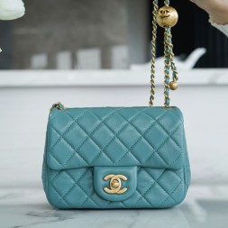  샤넬 골드볼 쁘띠삭 AS1786 청록